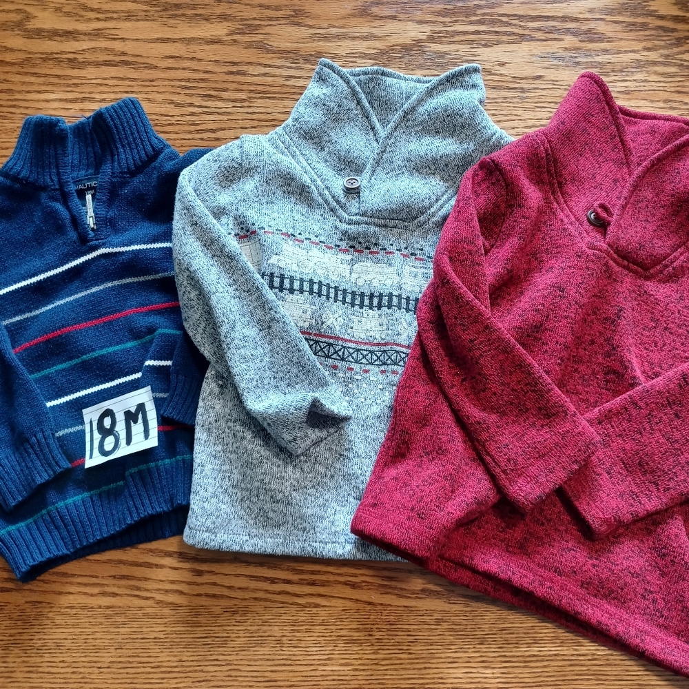 Bundle of three sweaters size 18M